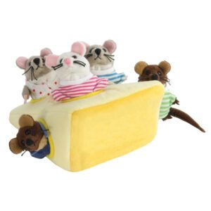 HIDE-AWAY PUPPETS - Mouse Family in Cheese