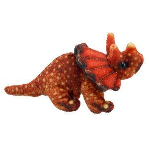 DINO FINGER PUPPETS - Triceratops (Orange)